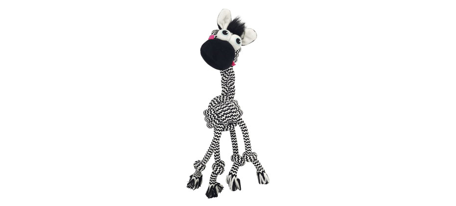 Frisco Zebra Rope Squeaky Dog Toy - 30% Off