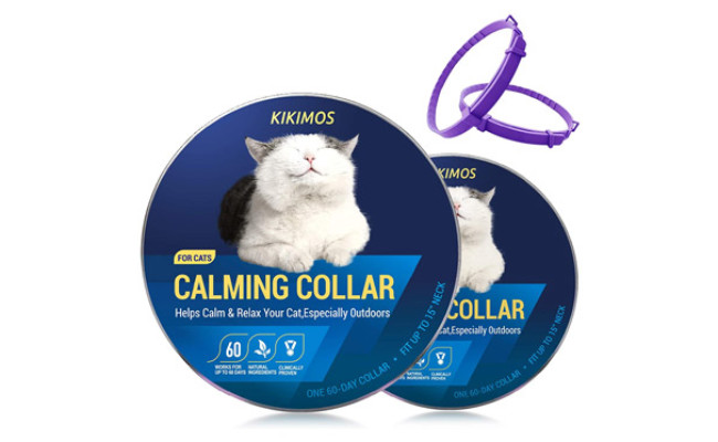 KIKIMOS Adjustable Calming Collar for Cats