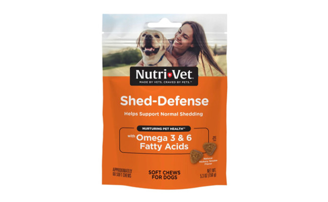 Nutri Vet Shed Defense Seafood & Fish Flavored Soft Chews Skin & Coat Supplement for Dogs