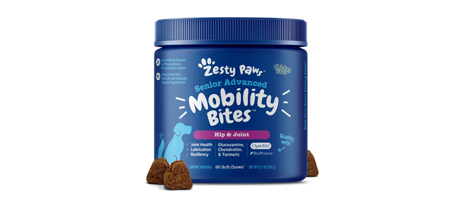 Zesty Paws Senior Advanced Mobility Bites - Hip & Joint - Chicken